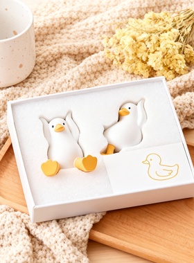 卡通小鸭子摆件装饰品礼盒装