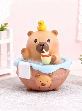 卡皮巴拉水豚树脂摆件