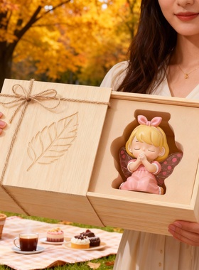可爱小天使木质装饰摆件