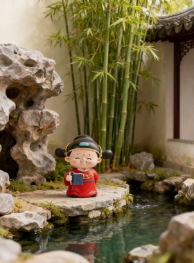 手工古风卡通人物摆件装饰品