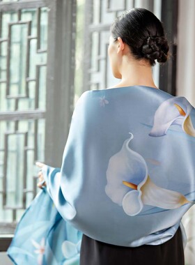 上久楷四季通用女真丝披肩