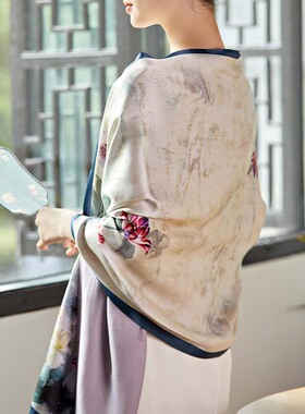 上久楷四季通用女真丝披肩