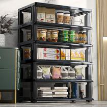 Transparent drawer containing cabinet childrens toy snacks multilayer set up box bedroom living-room sundries containing cabinet