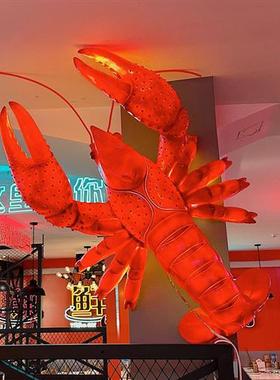 啤酒小龙虾座椅雕塑玻璃钢烧烤餐饮店大排档门头招牌迎宾引流摆件