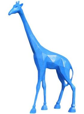 玻璃钢几何长颈鹿雕塑儿童公园小区广场售楼部艺术品动物摆件定制