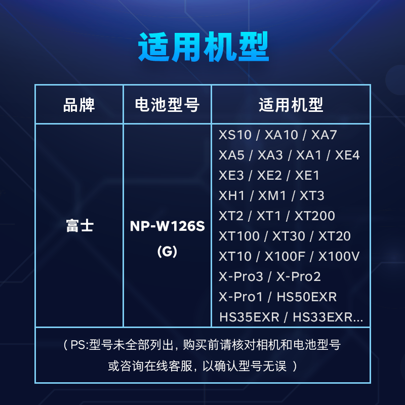 XS10沣标NP-W126S电池XE4富士X100V X100F XT200 XT100 XT3 XT3 XA5 XA7 XE3电池XH1 XT2相机备用电池充电器-图3