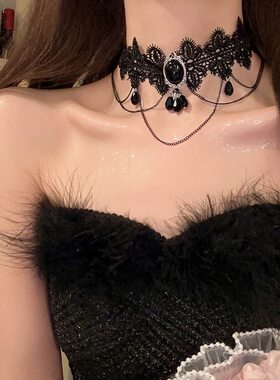 暗黑覆古公主蕾丝花边流