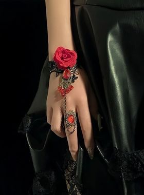 朋克风蕾丝手腕复古哥特