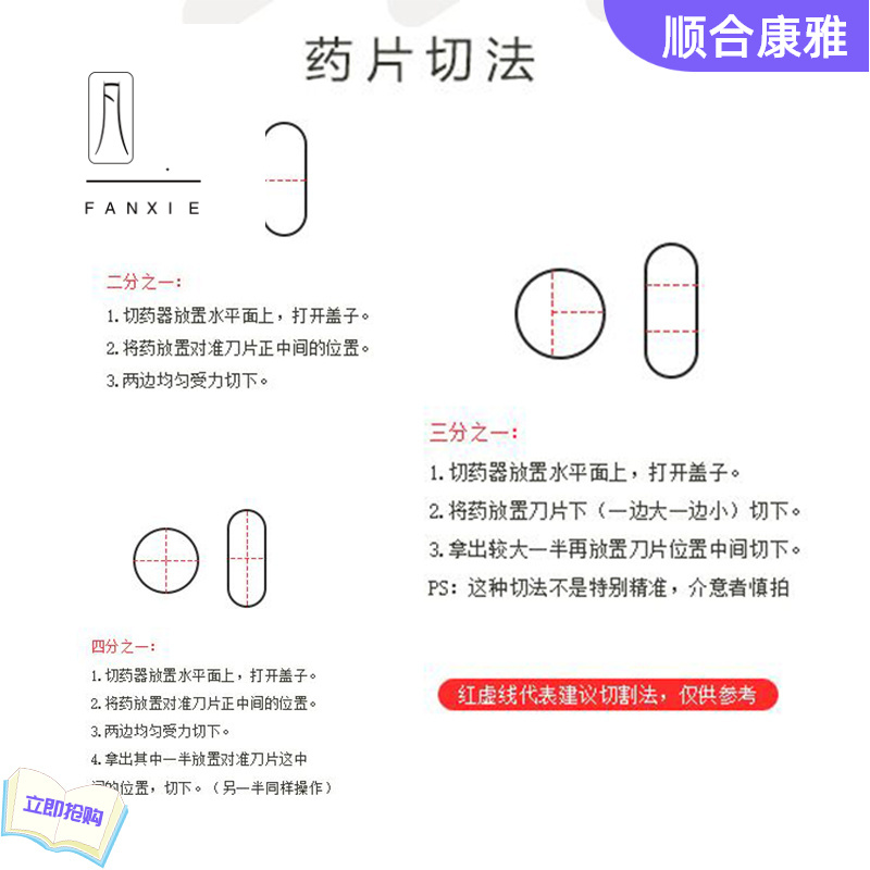 药三切器一片/三分之一分/一药分二/一分/割分四器4药分切品药器 - 图2