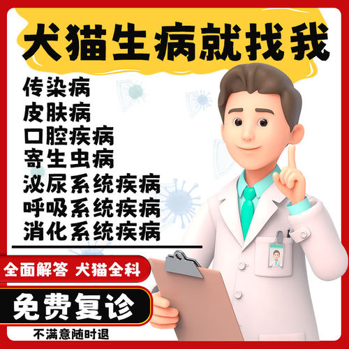 宠物猫咪狗狗医生问诊在线上咨询犬诊所看病医院药店兽医24小时 - 图0