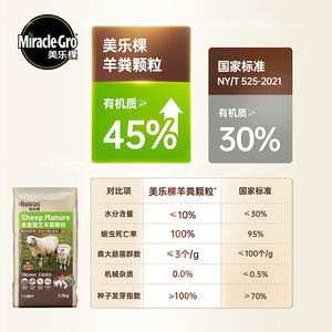 美乐棵羊粪颗粒发酵有机肥花卉绿植营养土通用型养花盆栽种菜肥