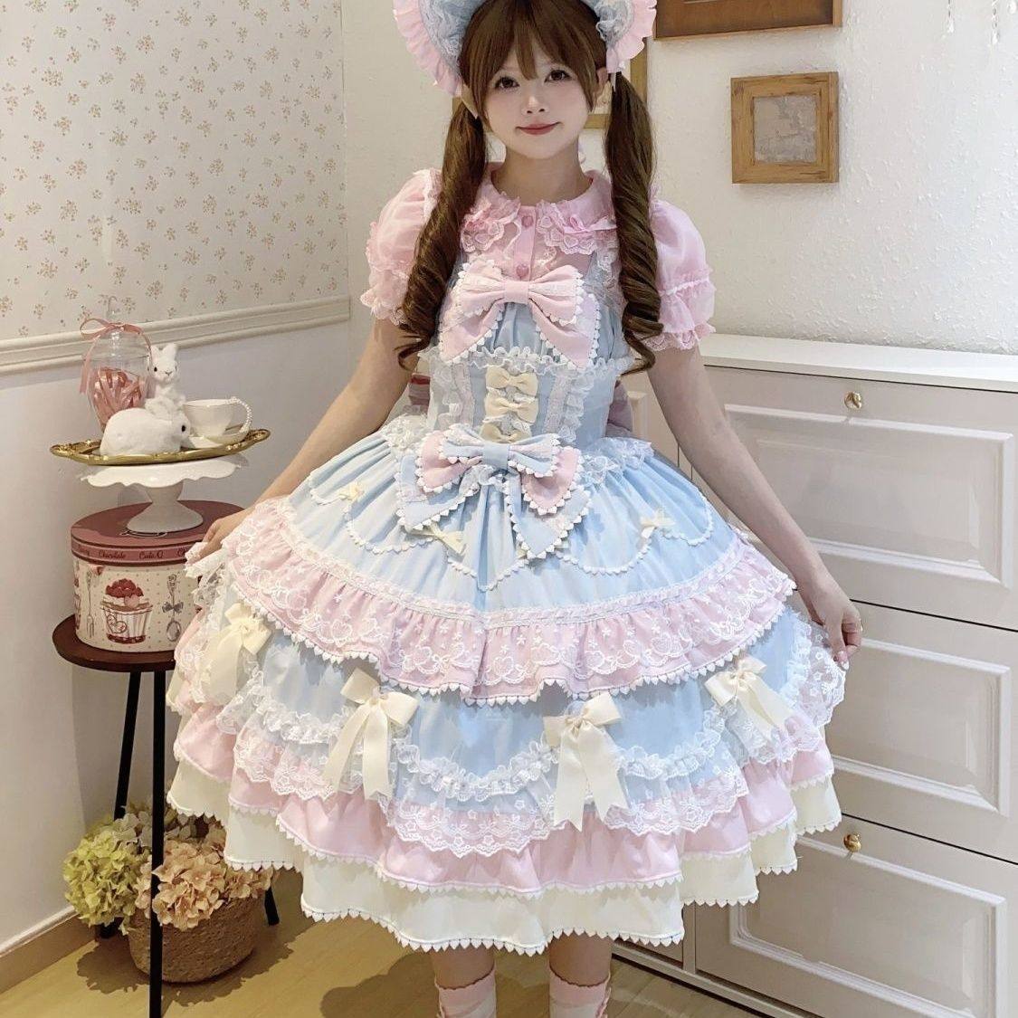 ~白糖少女原创设计Lolita洋装可爱jsk吊带连衣裙夏天,淘宝优惠券,粉丝福利购,淘宝优惠卷