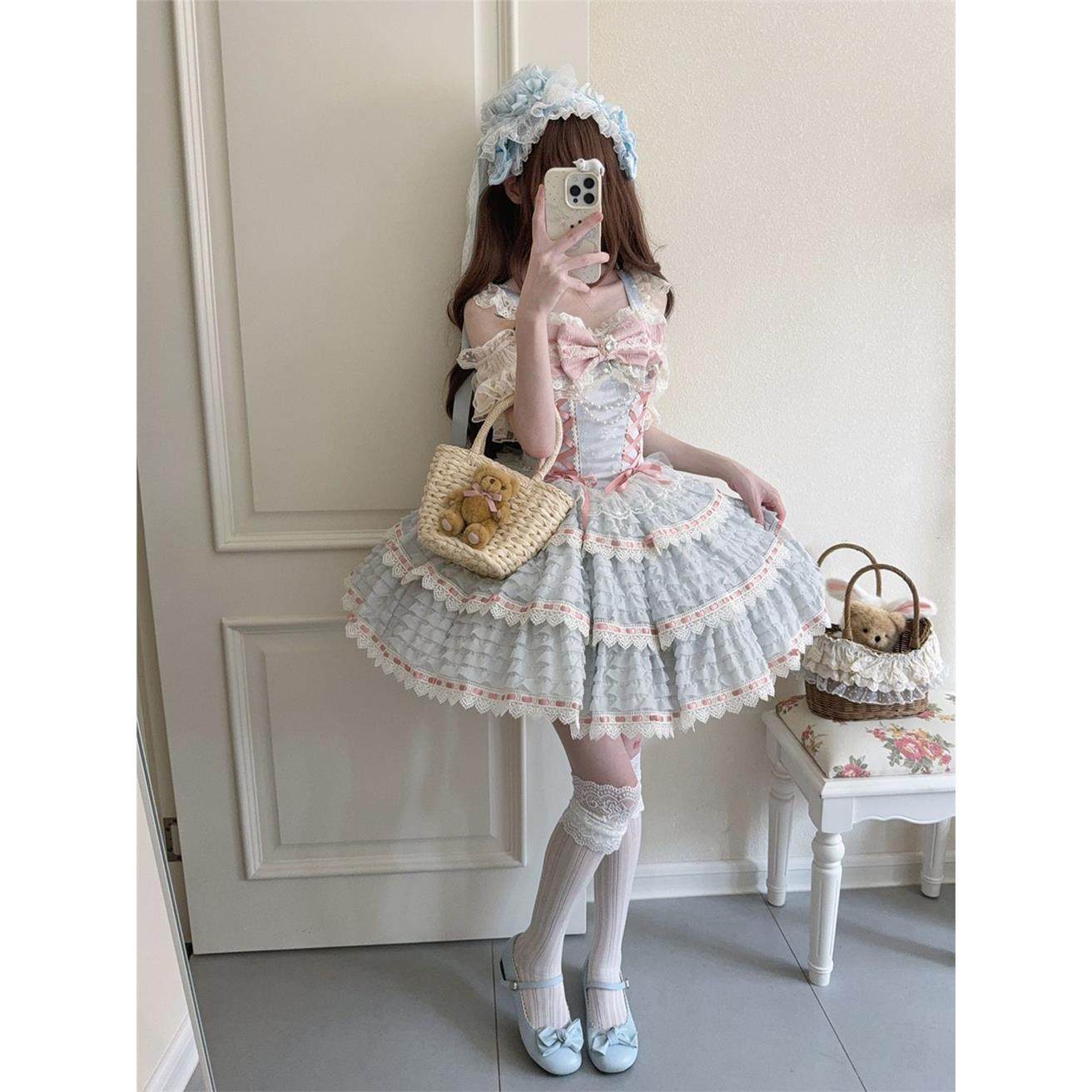 韩菇凉~原创设计Lolita洋装小众jsk吊带连衣裙女夏季,淘宝优惠券,粉丝福利购,淘宝优惠卷
