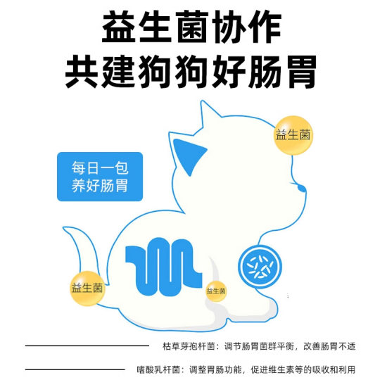宠物益生菌狗狗专用调理肠胃宝呕吐吃的成幼犬用拉稀便秘软便小狗