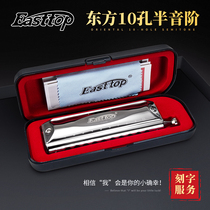 German Easttop ten holes halftone harmonica harmonica 10 holes Senior Adult first student professional playing violin