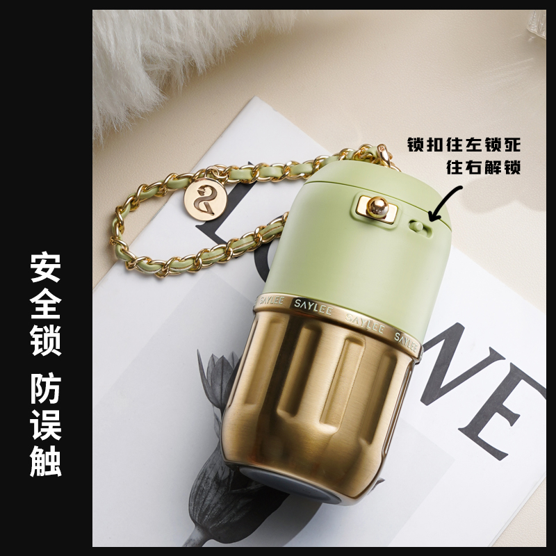小立saylee保温杯女生高颜值316不锈钢水杯吸管杯小巧便携随手杯