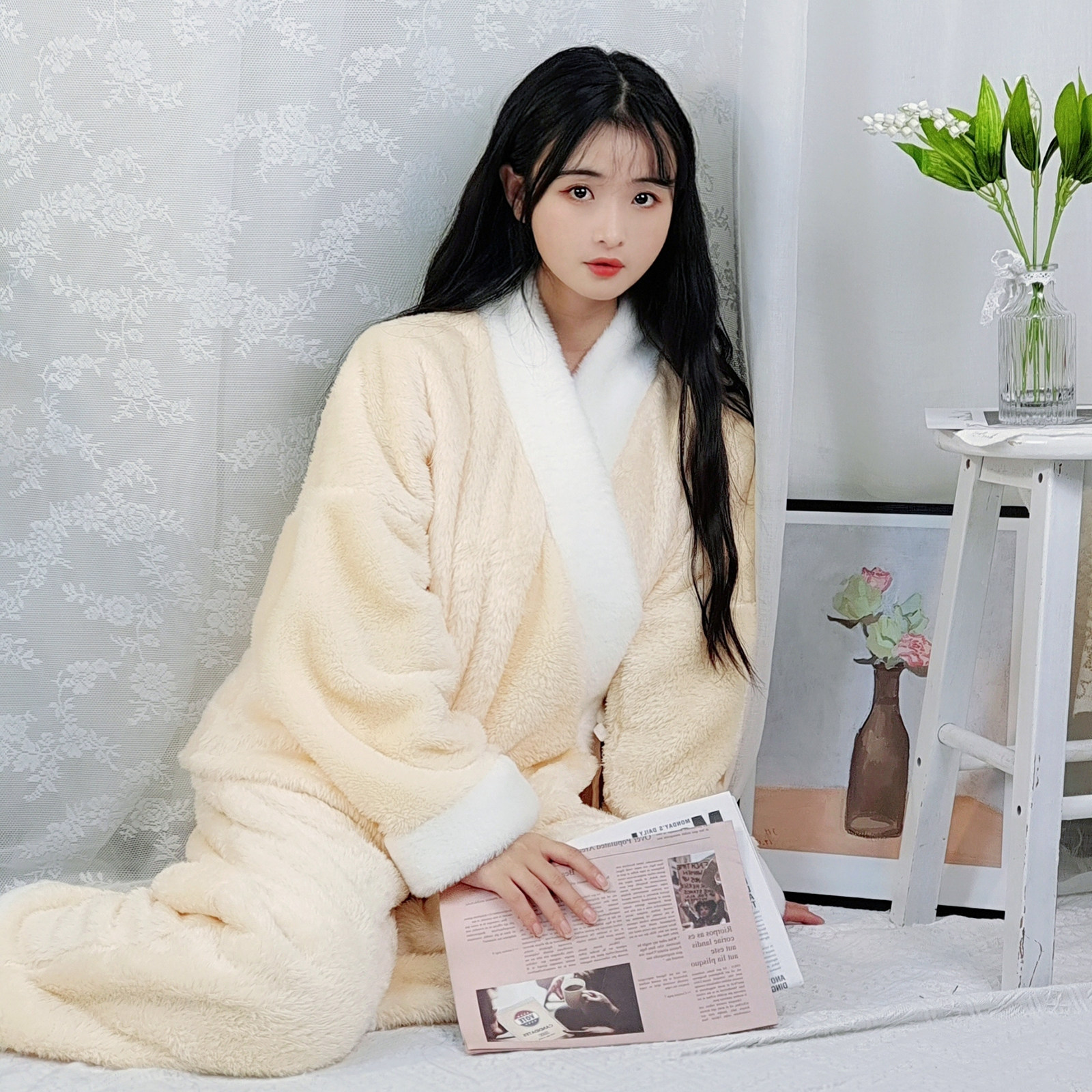 素羽华裳汉服女原创改良中衣睡衣 素羽华裳汉服