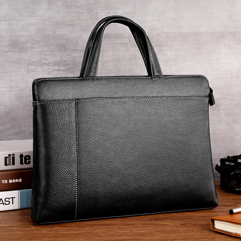 公文包男商务简约青年真皮男士包包 妃陌男士包袋