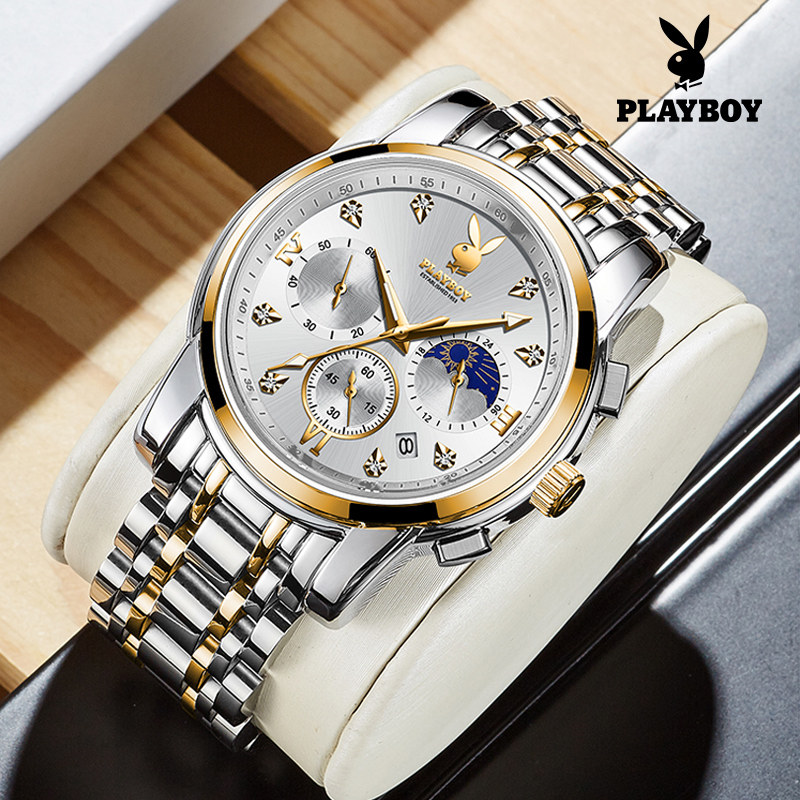 花花公子欧美名牌男潮休闲石英表 achine雅臣国产腕表