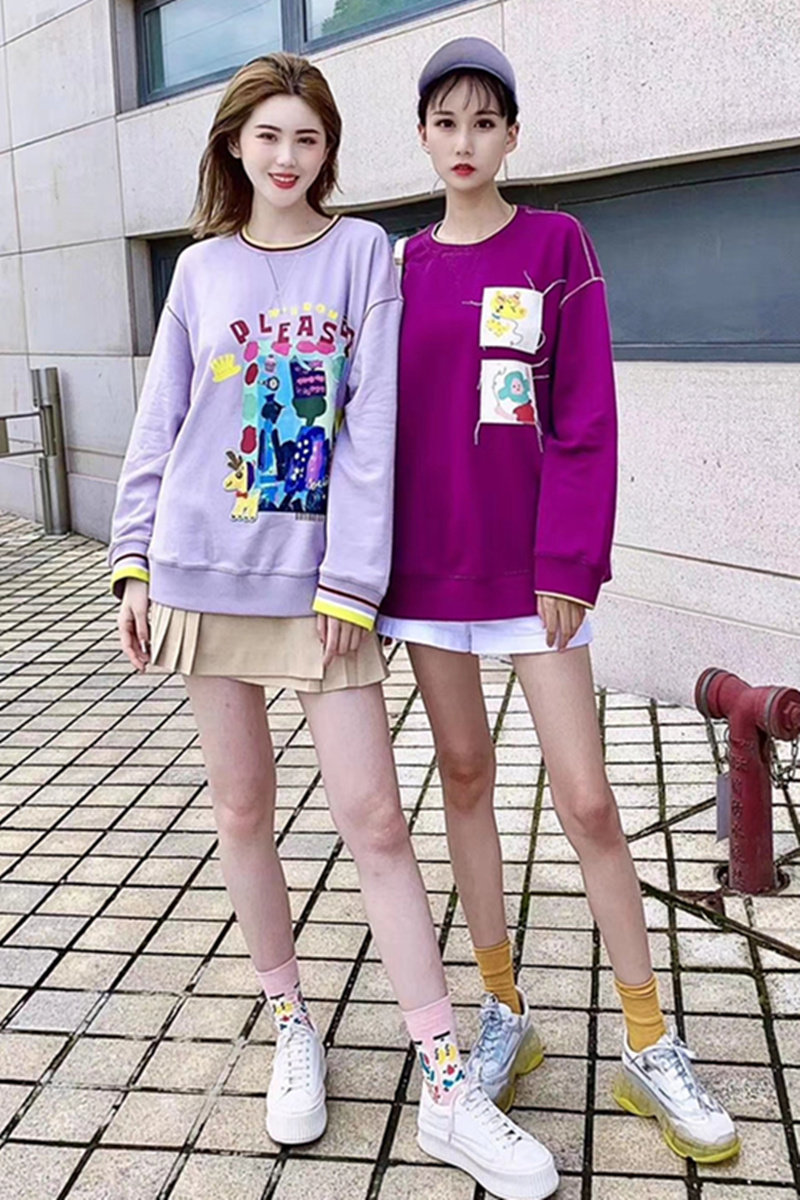 阿玛施旗舰店官网正品2020秋季卫衣 范芙熙T恤