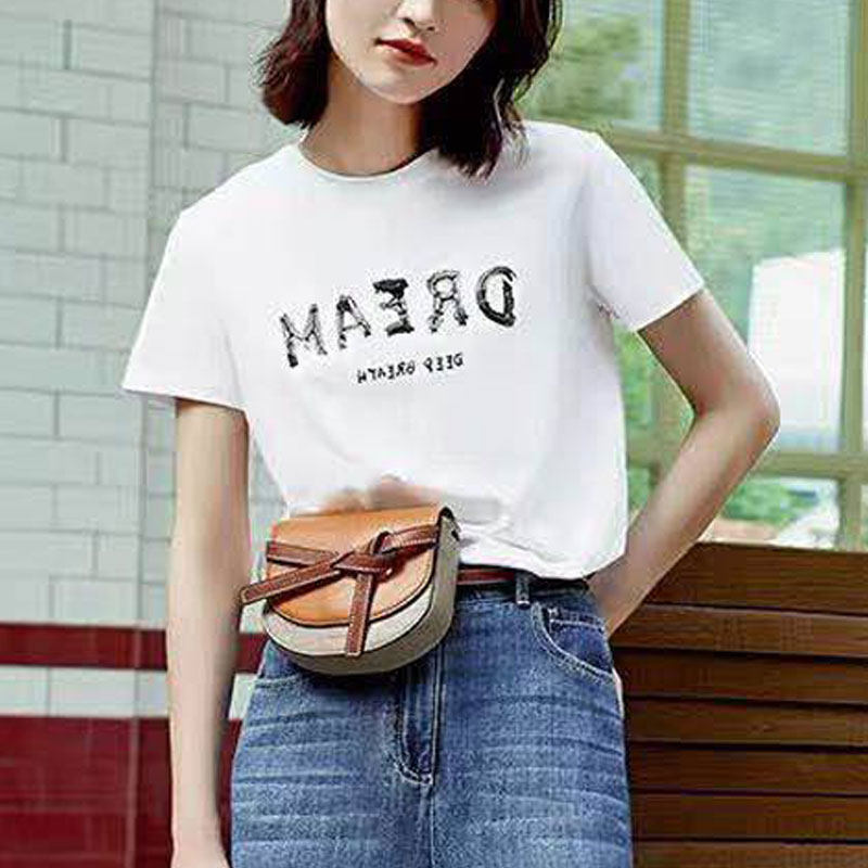 阿玛施旗舰店正品2020夏新款棉t恤 范芙熙T恤