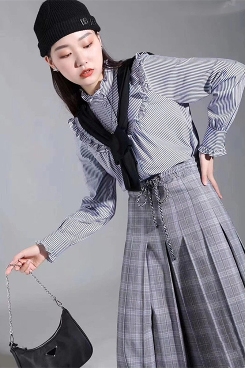 阿玛施旗舰店官网正品2020秋季衬衫 范芙熙衬衫