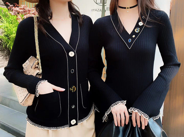 阿玛施旗舰店官网正品2020秋季毛衣 范芙熙毛针织衫