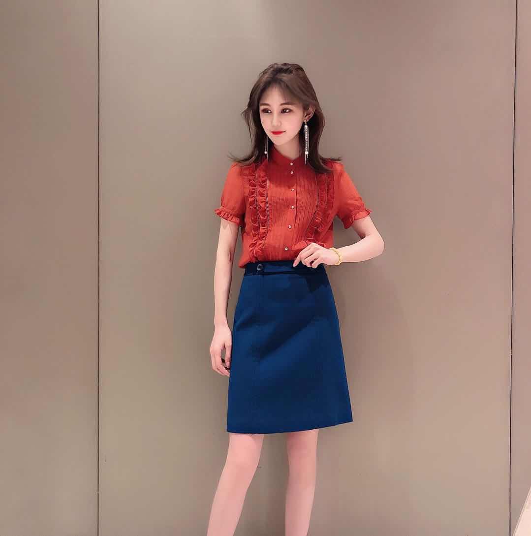 阿玛施旗舰店官网2020春夏正品衬衫 范芙熙衬衫