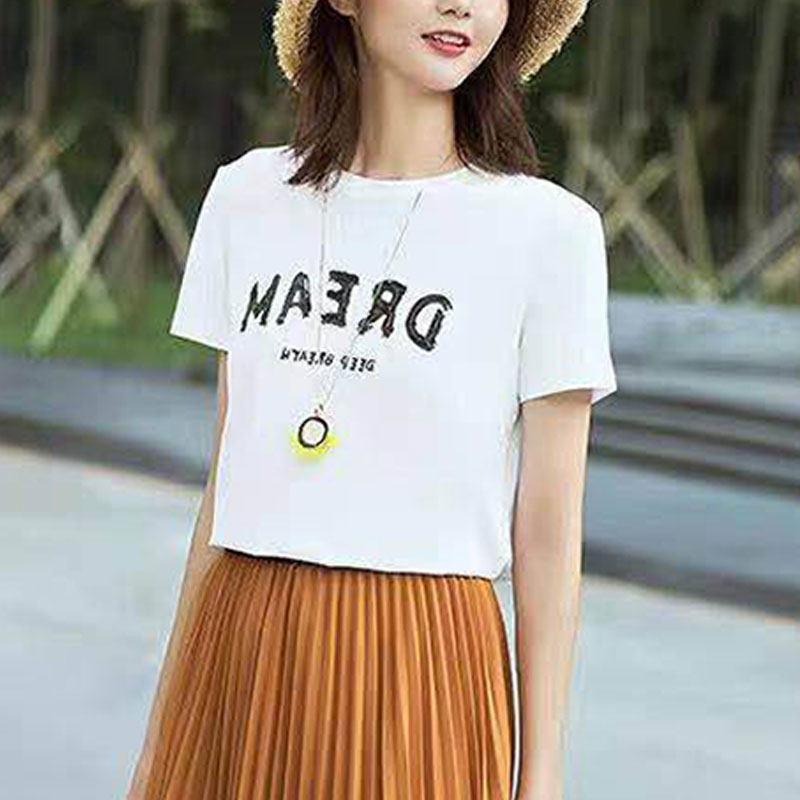 阿玛施旗舰店正品2020夏新款棉t恤 范芙熙T恤