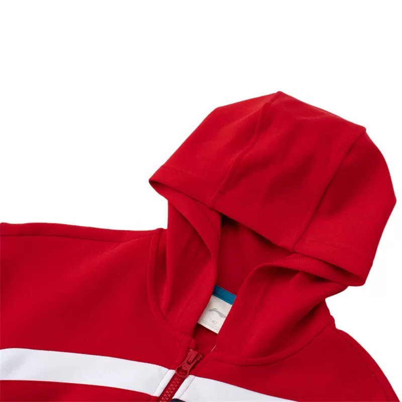 Li Ning, детский спортивный осенний тренч, худи для мальчиков, кардиган, свитшот, детская одежда, для подростков