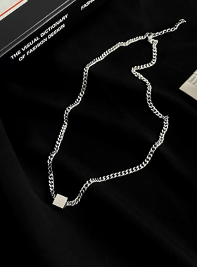 王一博同款纯银项链男小众设计感潮ins日系锁骨链女嘻哈简约情侣