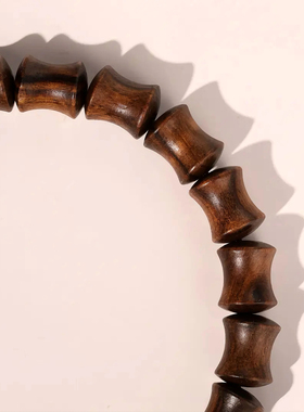 木质手串节节高升盘玩黑檀木质佛珠手链文玩学生考研上岸礼物男女