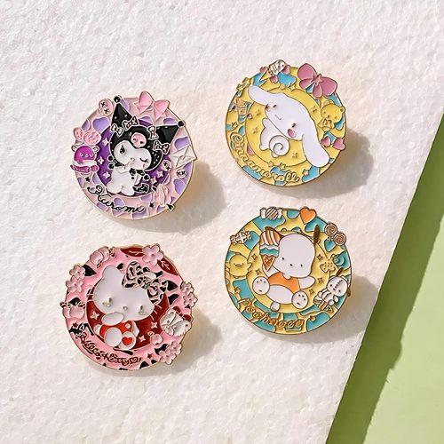 合金胸针 三丽鸥玉桂狗库洛米帕恰狗金属徽章可爱装饰包衣服胸针 - 图3