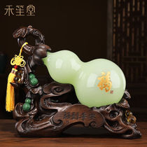 Wo Sheng Hall Glazed Gourd Pendulum Pieces Handicraft Jade Open Gift Joe Gifts TV Cabinet Decorations Office