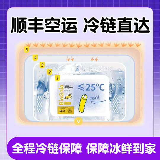 BioGaia拜奥婴幼儿益生菌罗伊氏乳杆菌滴剂滴液易滴版VD软管10ml
