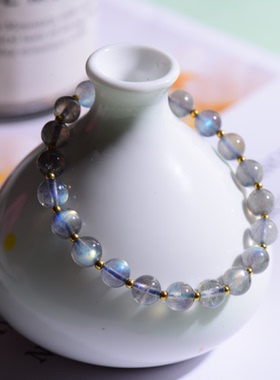 shahd塔拉镀金灰月光石