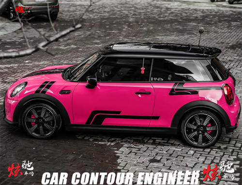 适用宝马MINI F56Cooper one车贴拉花 F55R55引擎盖车身装饰贴纸-图0