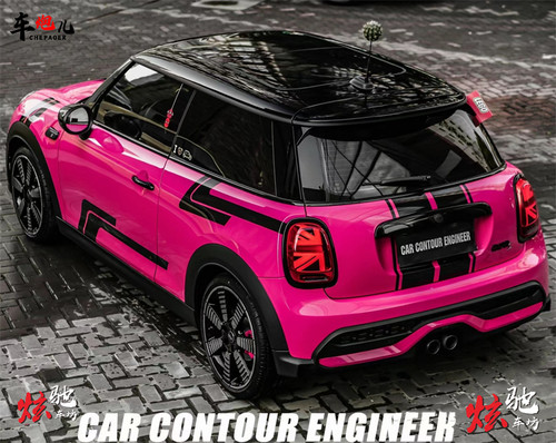 适用宝马MINI F56Cooper one车贴拉花 F55R55引擎盖车身装饰贴纸-图3