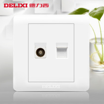 Dely West 86 type TV computer socket network cable TV network panel CCTV network sight interconnector