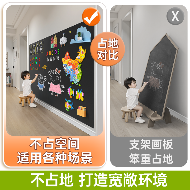 画板儿童家用宝宝涂鸦画画磁吸手写板墙面教学可擦写字磁性小黑板,淘宝优惠券,粉丝福利购,淘宝优惠卷