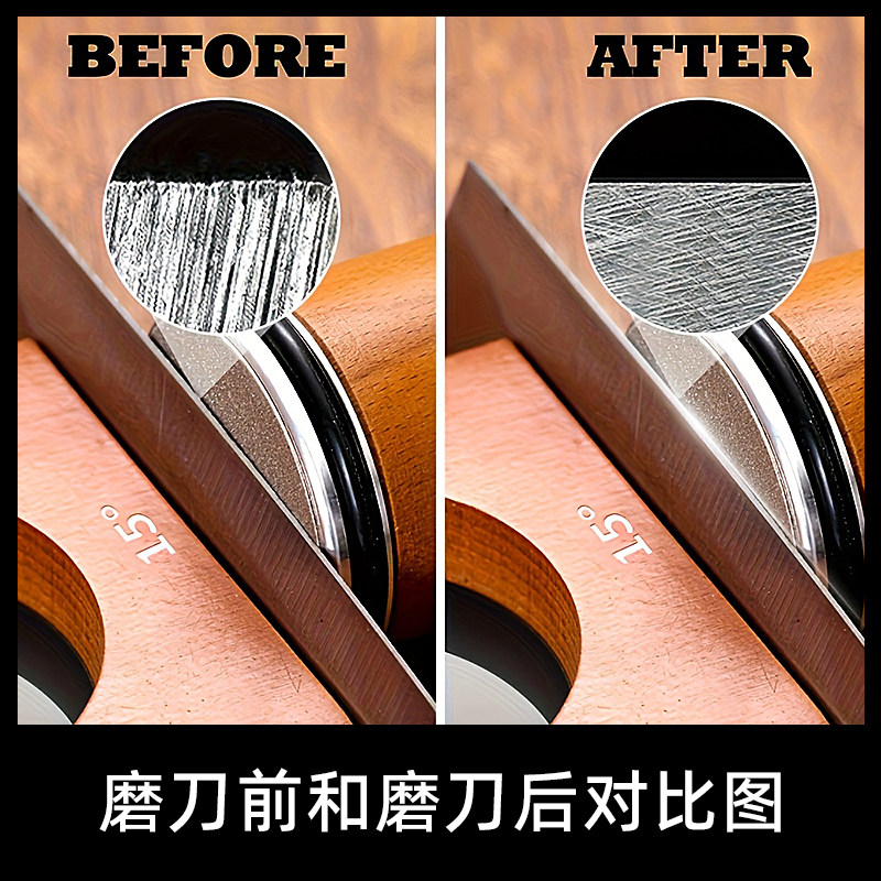 四角度磁吸滚筒磨刀神器金刚石400/1000目可换磨片磨菜刀水果刀 - 图0