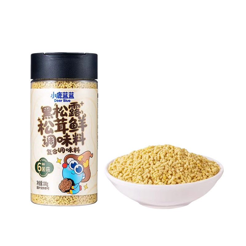 小鹿蓝蓝黑松露松茸鲜菌菇果蔬食用盐搭配营养健康复合调味料100g,淘宝优惠券,粉丝福利购,淘宝优惠卷