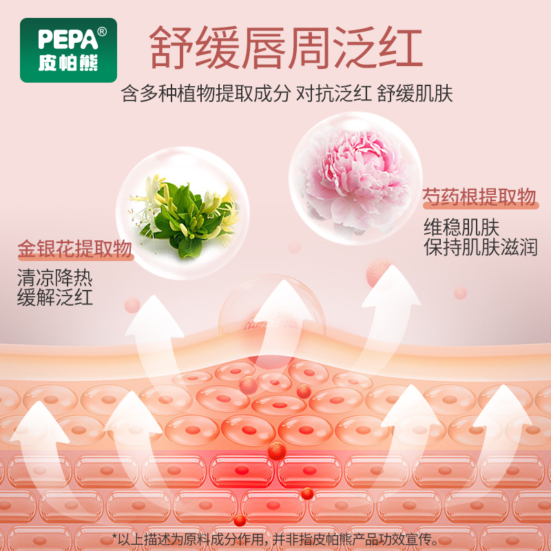 PEPA皮帕熊婴儿唇周膏宝宝专用口水膏修复婴幼儿隔离保湿面霜疹 - 图0