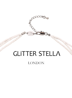 GLITTER STELLA RM系列 法式素白米珠三层叠戴项链