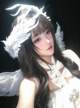 天使之翼发夹万圣节拍照