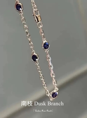 清冷感蓝色泡泡钻手链女