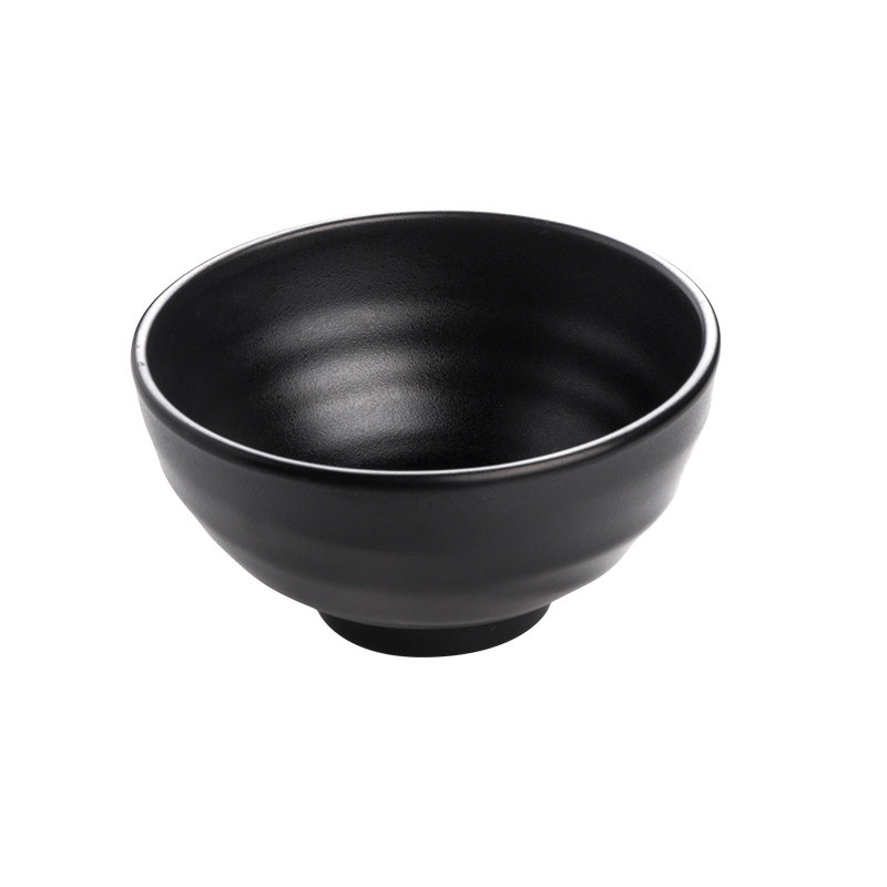 祥源美密胺餐具小碗商用餐饮黑色饭碗火锅店专用蘸料调料碗小汤碗