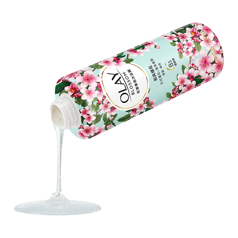 雄天伟宇居家日用专营店olay花样香氛沐浴露烟酰胺和风樱花550g乳液持久留香小花瓶男女用2