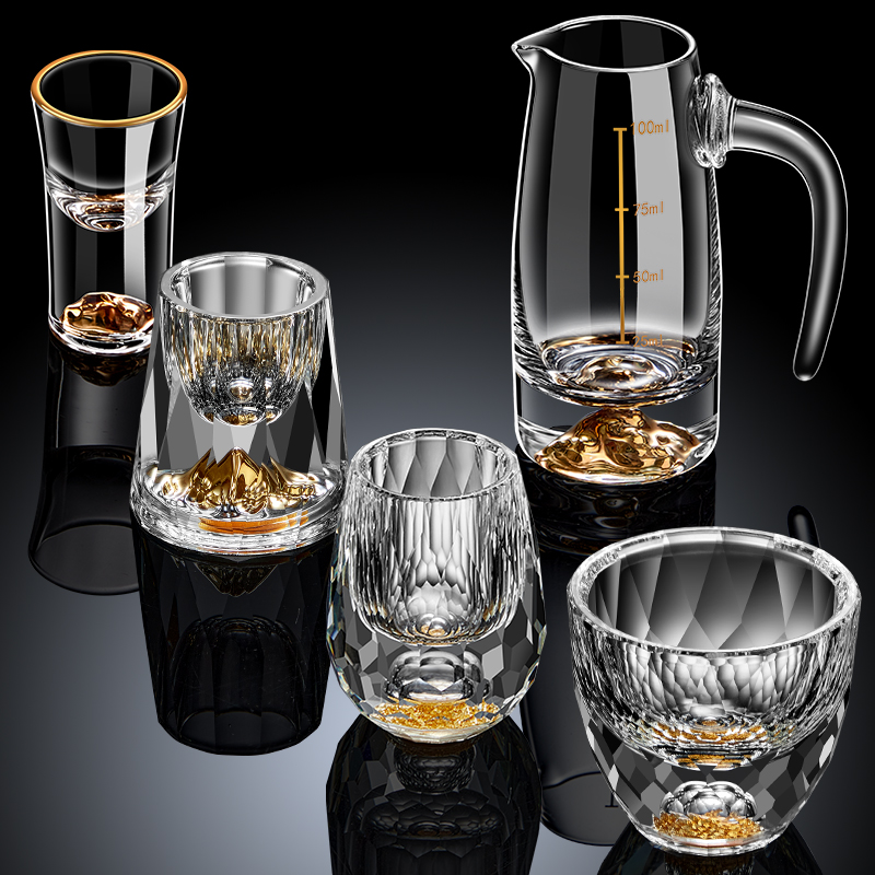 玻璃分酒器套装高档白酒杯小烈酒杯加厚量酒器创意酒具酒盅分酒壶,淘宝优惠券,粉丝福利购,淘宝优惠卷
