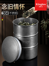 Tea Leaf Jars Stainless Steel Portable Tea Box Coffee Bean Seal Tank Travel Mini Iron Jars Black Tea Green Tea Box